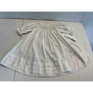 Royal Child Smocked heavily beaded White Dress 6‎ Months Christening, Easter